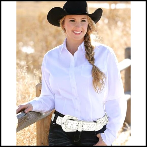 Rhinestone Western Belt Leather Studded Cowgirl Cowboy Style Waist 29-39 main image 6